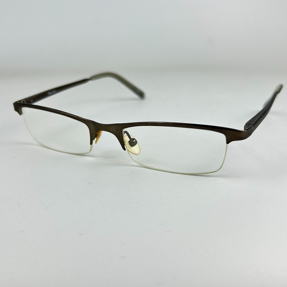 Bellagio Unisex Adults Eyeglasses Frame Black Half Rim Rectangle‎ 48-18-140 mm